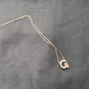 Rhinestone G necklace